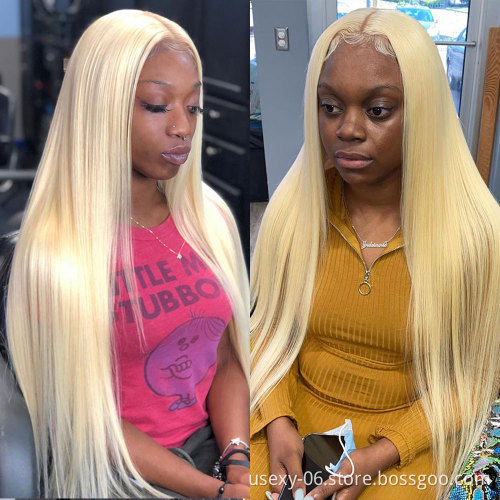 Raw European Natural 613 Blonde Cuticle Aligned Human Hair Piece Hd Full Lace Wig,Brazilian Thin Swiss Hd Lace Wig Virgin Hair